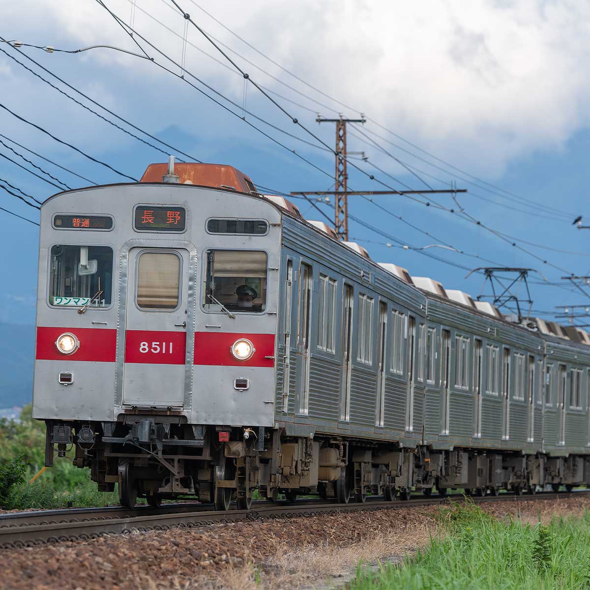 10500＞長野電鉄8500系（8501編成）3両編成セット（動力付き）｜N